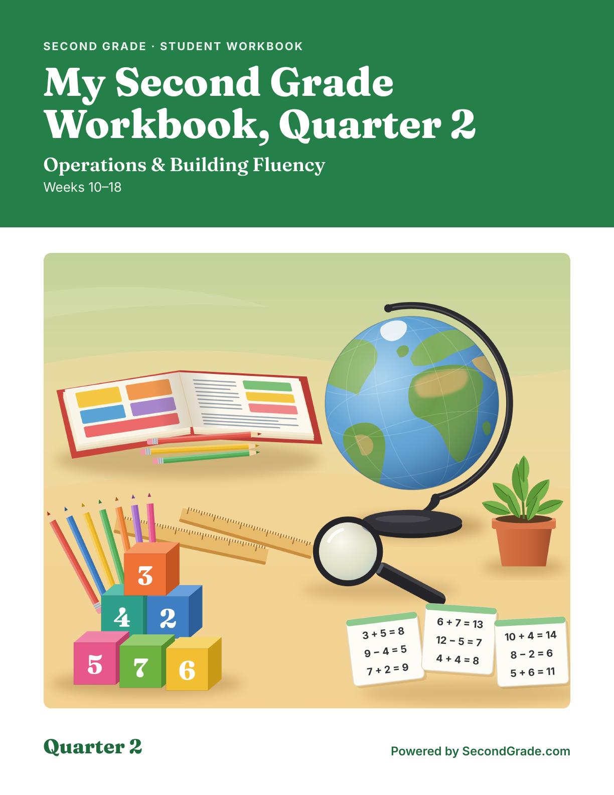 Second Grade Student Workbook Quarter 2 cover